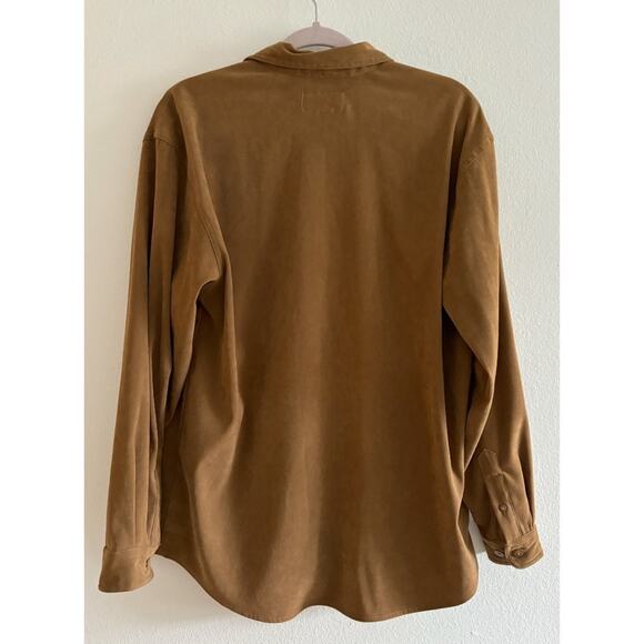 Vintage Bill Blass Faux Suede Button Down Long Sleeve Shacket Medium - Picture 2 of 8